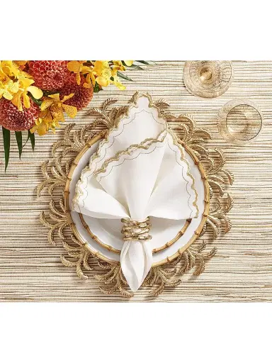 Kim Seybert Bamboo Napkin Ring - Gold | Thumbnail 4