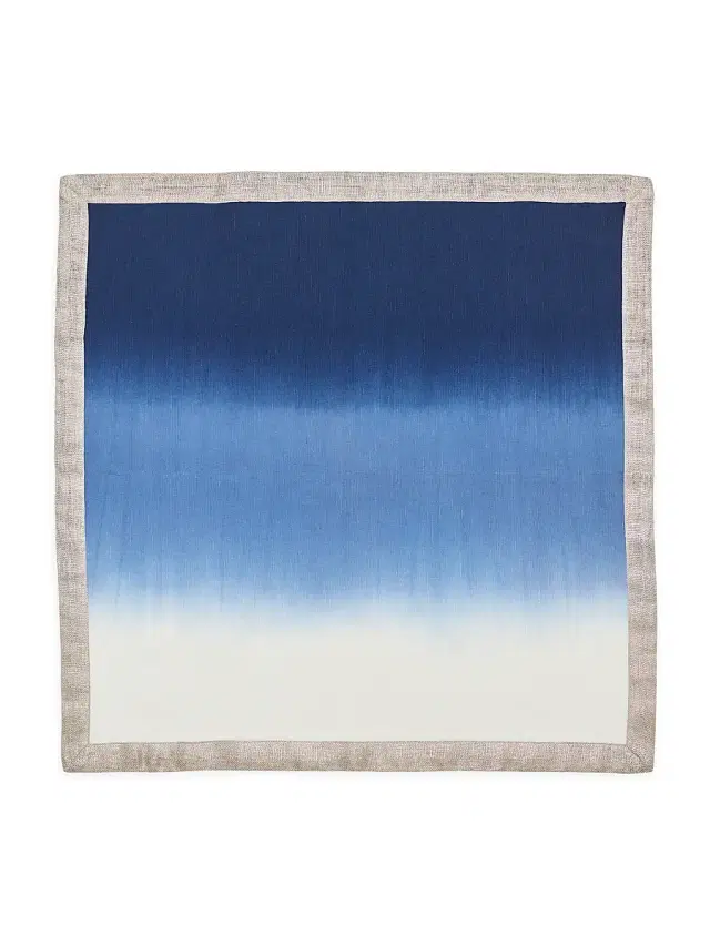 Kim Seybert Dip-Dye Napkin - Blue White