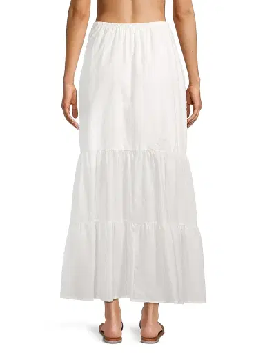 Peixoto Women's Valentina Cotton Maxi Skirt - White Lotus - Size XL | Thumbnail 5