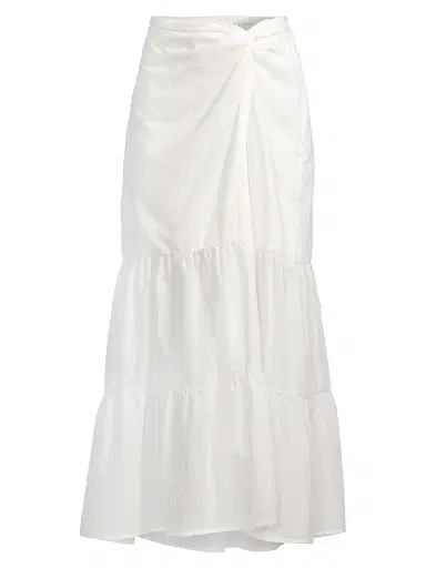 Peixoto Women's Valentina Cotton Maxi Skirt - White Lotus - Size XL | Thumbnail 1