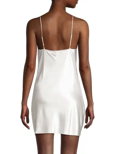 Fleur du Mal Women's Silk Cowl-Neck Slip - Ivory - Size Large | Thumbnail 5