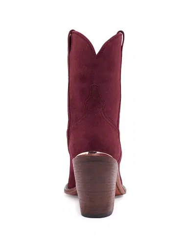 Partlow Women's Leigh Anne 90MM Suede Ankle Booties - Bordeaux - Size 11 | Thumbnail 4