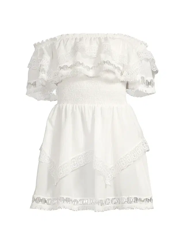 Peixoto Women's Wyatt Lace-Trim Dress - White