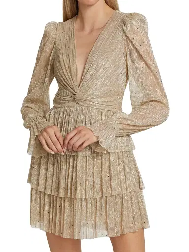 Sabina Musáyev Women's Felicie Sequin Knit Minidress - Gold - Size XS | Thumbnail 3 Sabina Musáyev Women's Felicie Sequin Knit Minidress - Gold - Size XS | Thumbnail 3