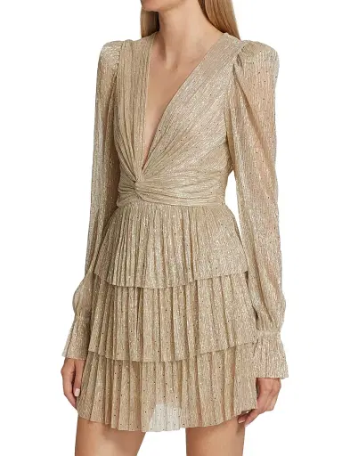 Sabina Musáyev Women's Felicie Sequin Knit Minidress - Gold - Size XS | Thumbnail 4 Sabina Musáyev Women's Felicie Sequin Knit Minidress - Gold - Size XS | Thumbnail 4