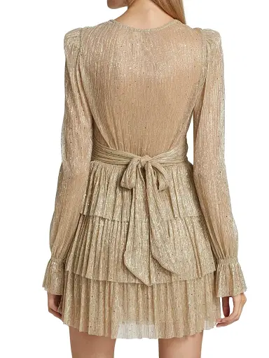Sabina Musáyev Women's Felicie Sequin Knit Minidress - Gold - Size XS | Thumbnail 5 Sabina Musáyev Women's Felicie Sequin Knit Minidress - Gold - Size XS | Thumbnail 5