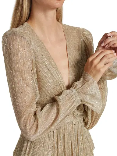Sabina Musáyev Women's Felicie Sequin Knit Minidress - Gold - Size XS | Thumbnail 6 Sabina Musáyev Women's Felicie Sequin Knit Minidress - Gold - Size XS | Thumbnail 6