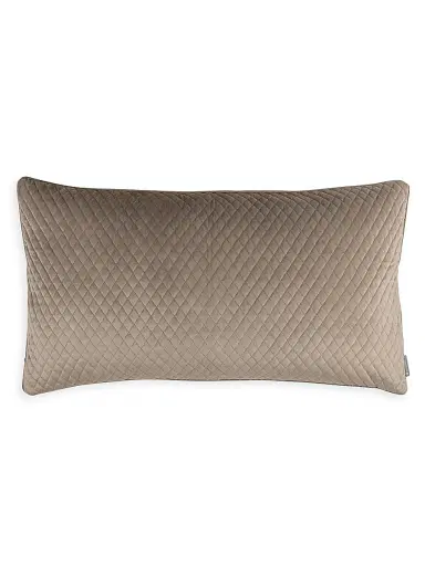 Lili Alessandra Valentina Quilted Velvet Pillowcase & Insert - Buff King | Thumbnail 1 Lili Alessandra Valentina Quilted Velvet Pillowcase & Insert - Buff King | Thumbnail 1