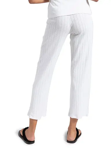 LESET Women's Pointelle Burnout Crop Pants - White - Size XL | Thumbnail 3 LESET Women's Pointelle Burnout Crop Pants - White - Size XL | Thumbnail 3
