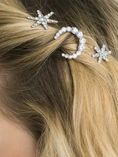Jennifer Behr Women's Arae 3-Piece Crystal Bobby Pin Set | Thumbnail 2