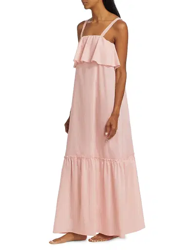 Pour Les Femmes Women's Ruffle Maxi Dress - Peach Whip - Size XL | Thumbnail 4