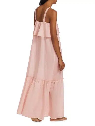 Pour Les Femmes Women's Ruffle Maxi Dress - Peach Whip - Size XL | Thumbnail 5