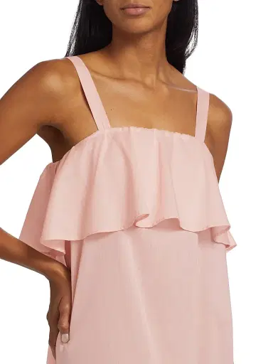 Pour Les Femmes Women's Ruffle Maxi Dress - Peach Whip - Size XL | Thumbnail 6