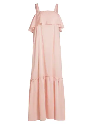 Pour Les Femmes Women's Ruffle Maxi Dress - Peach Whip - Size XL | Thumbnail 1