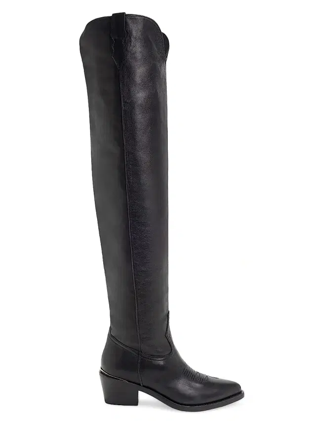 Partlow Women's Julia 55MM Over-the-Knee Leather Boots - Nero