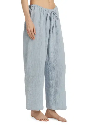 Pour Les Femmes Women's Angel Cotton Gauze Long 2-Piece Pajama Set - Celestine - Size Large | Thumbnail 4 Pour Les Femmes Women's Angel Cotton Gauze Long 2-Piece Pajama Set - Celestine - Size Large | Thumbnail 4
