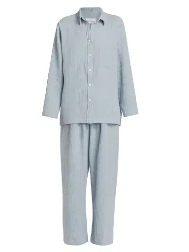 Pour Les Femmes Women's Angel Cotton Gauze Long 2-Piece Pajama Set - Celestine - Size Large | Thumbnail 1 Pour Les Femmes Women's Angel Cotton Gauze Long 2-Piece Pajama Set - Celestine - Size Large | Thumbnail 1