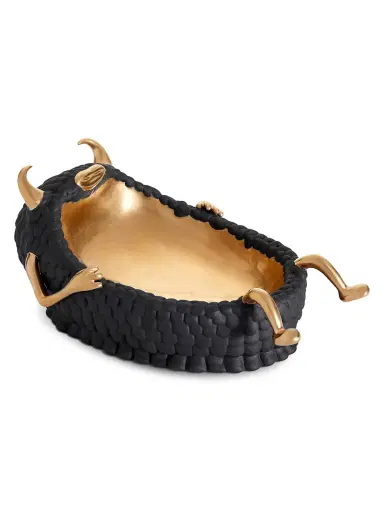 L'Objet Haas Lazy Susan 24K Gold & Porcelain Catchall Tray | Thumbnail 5