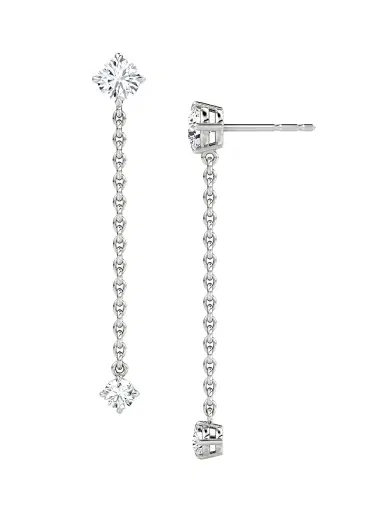 VRAI Women's 14K White Gold & 0.70 TCW Lab-Grown Diamond Drop Earrings - White Gold | Thumbnail 2