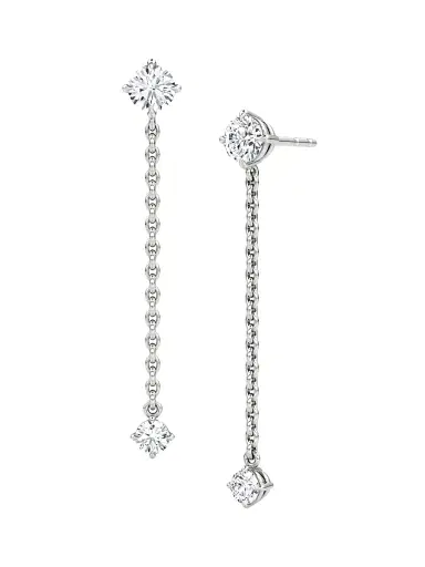 VRAI Women's 14K White Gold & 0.70 TCW Lab-Grown Diamond Drop Earrings - White Gold | Thumbnail 1
