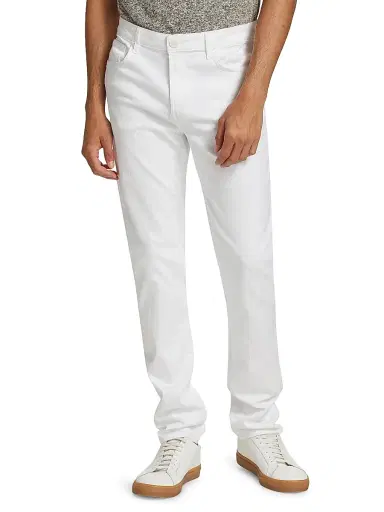 Monfrère Men's Brando Stretch Japanese Slim-Fit Jeans - White | Thumbnail 3