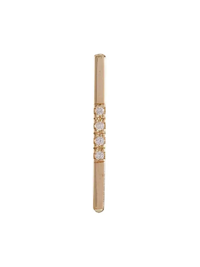 Women's All That Jazz 14K Yellow Gold & 0.02 TCW Diamond Bar Stud Earring - Yellow Gold