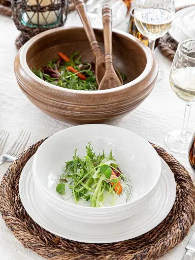 Juliska Bilbao Wood Serving Bowl/12" - Brown | Thumbnail 3