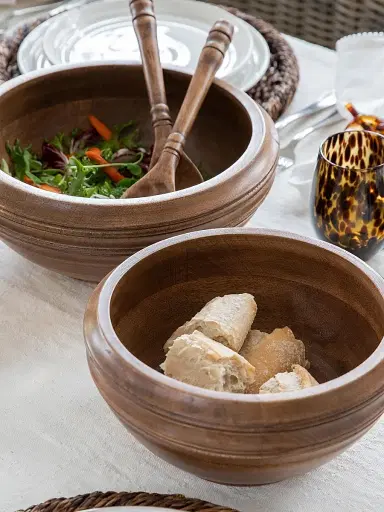 Juliska Bilbao Wood Serving Bowl/12" - Brown | Thumbnail 4