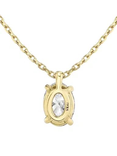 VRAI Women's Solitaire Classics 14K Gold & 1.00 TCW Lab-Grown Diamond Solitaire Oval Pendant - Yellow Gold | Thumbnail 3 VRAI Women's Solitaire Classics 14K Gold & 1.00 TCW Lab-Grown Diamond Solitaire Oval Pendant - Yellow Gold | Thumbnail 3