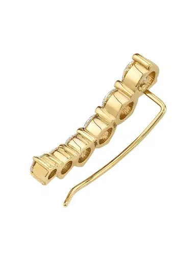 VRAI Women's 14K Yellow Gold & Round 1.70 TCW Lab-Grown Diamond Ear Arc - Yellow Gold | Thumbnail 2