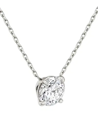 VRAI Women's 14K White Gold & Round 0.75 TCW Lab-Grown Diamond Pendant Necklace - White Gold | Thumbnail 2