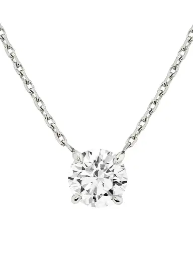 VRAI Women's 14K White Gold & Round 0.75 TCW Lab-Grown Diamond Pendant Necklace - White Gold | Thumbnail 1