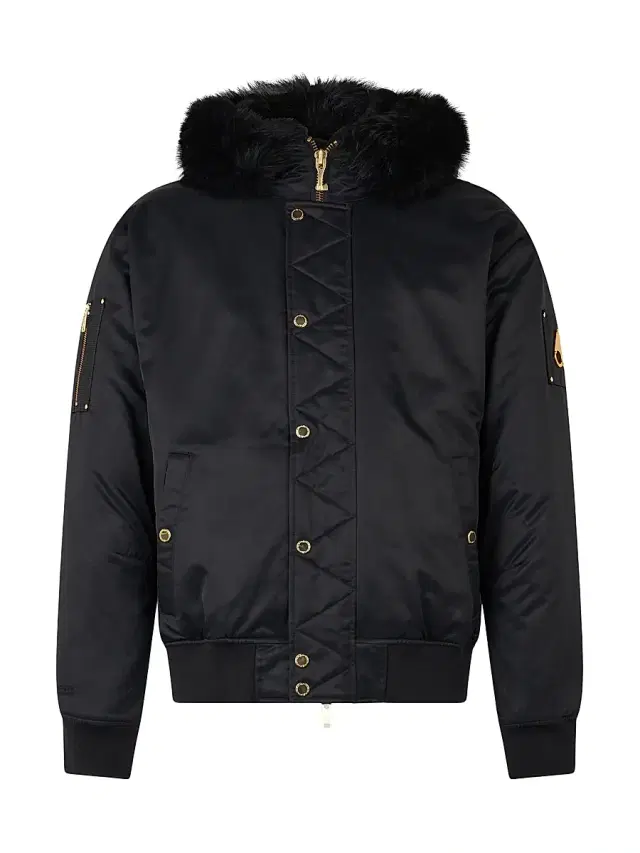 Moose Knuckles Men's Denali Gold Bomber Jacket - Black - Size XXL