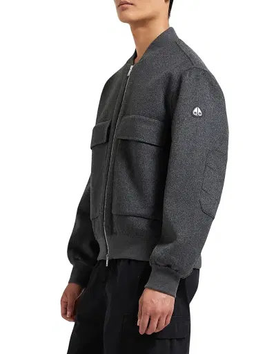 Moose Knuckles Men's Alder Wool Bomber Jacket | Thumbnail 4 Moose Knuckles Men's Alder Wool Bomber Jacket | Thumbnail 4