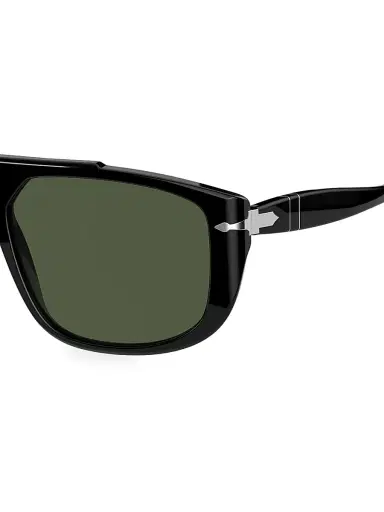 PERSOL Men's 54MM Rectangular Sunglasses - Black | Thumbnail 3 PERSOL Men's 54MM Rectangular Sunglasses - Black | Thumbnail 3