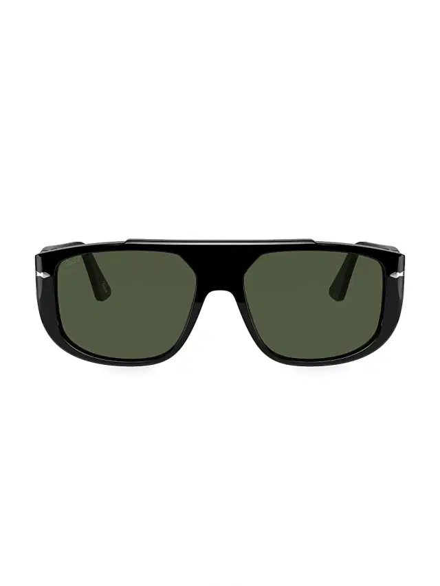 Persol Men's  54MM Rectangular Sunglasses - Black