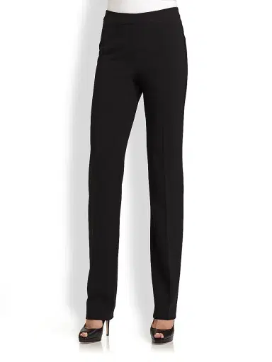 St. John Women's Crepe Marocain Diana Pants - Caviar | Thumbnail 3 St. John Women's Crepe Marocain Diana Pants - Caviar | Thumbnail 3