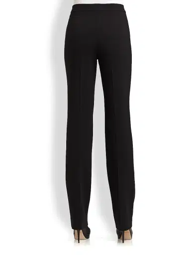 St. John Women's Crepe Marocain Diana Pants - Caviar | Thumbnail 4 St. John Women's Crepe Marocain Diana Pants - Caviar | Thumbnail 4
