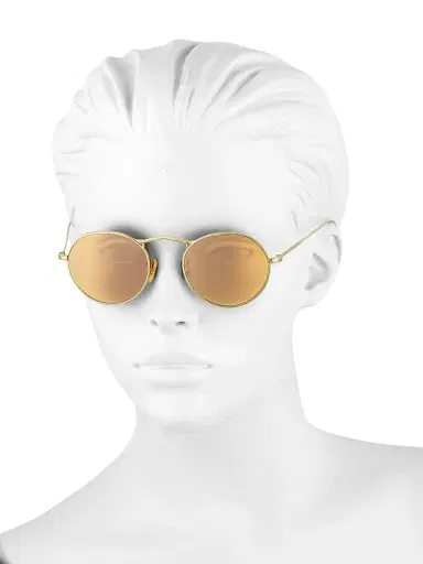 Oliver Peoples Men's 49MM Phantos Round Sunglasses - Lite Brown | Thumbnail 4