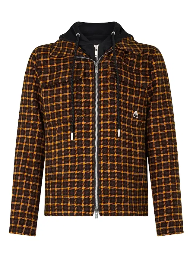 Moose Knuckles Men's Snowdon Layered Shirt Jacket - Sunrise Check