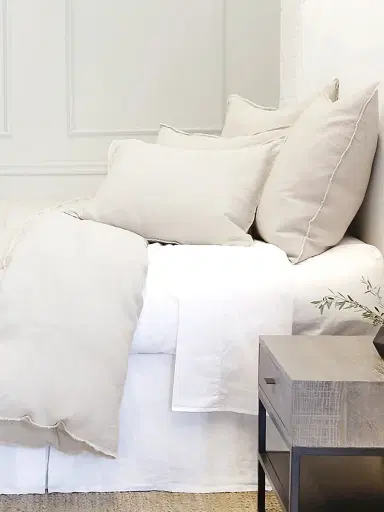 Pom Pom at Home Blair Linen Duvet Cover - Taupe - Size King | Thumbnail 2 Pom Pom at Home Blair Linen Duvet Cover - Taupe - Size King | Thumbnail 2