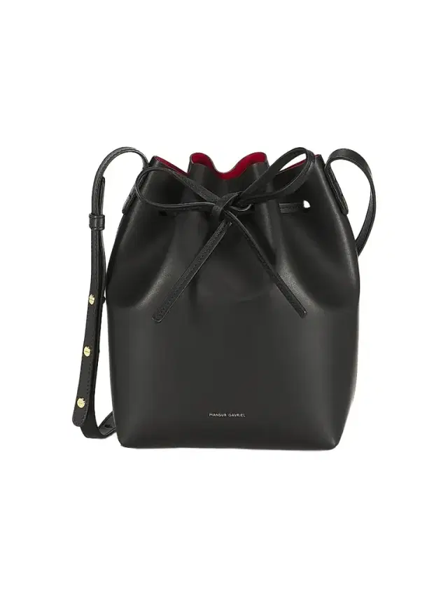 Mansur Gavriel Women's Mini Leather Bucket Bag - Black Flamma