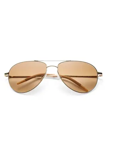 Oliver Peoples Men's Benedict 16MM Aviator Sunglasses - Gold | Thumbnail 2