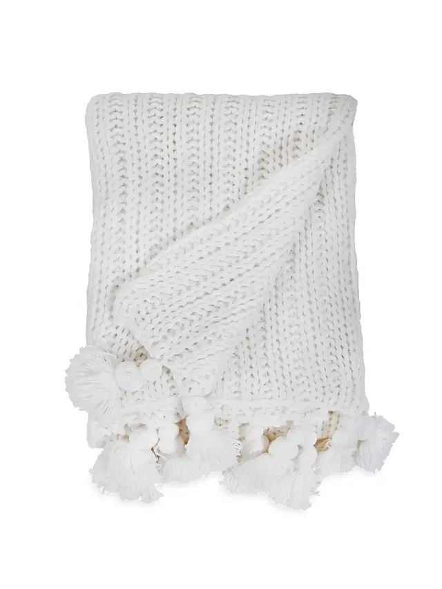 Pom Pom at Home Anacapa Oversized Throw Blanket - White
