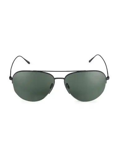 Oliver Peoples Men's Cleamons 60MM Pilot Sunglasses | Thumbnail 2