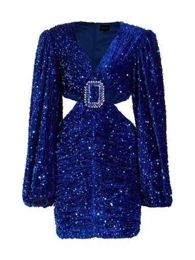Line & Dot Women's Valeria Sequined Minidress - Royal Blue - Size XS | Thumbnail 1