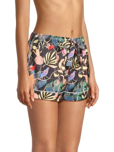 Averie Women's Sunset Ocean Dip Printed Shorts Pajama Set - Black - Size Large | Thumbnail 4 Averie Women's Sunset Ocean Dip Printed Shorts Pajama Set - Black - Size Large | Thumbnail 4