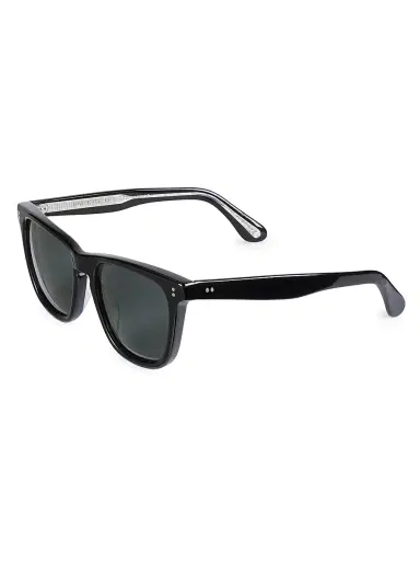 Oliver Peoples Men's Lynes 55MM Pillow Sunglasses - Black | Thumbnail 3