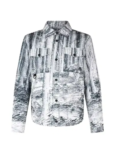 Moose Knuckles Men's West Shirt Jacket - Forest Print - Size XL | Thumbnail 1 Moose Knuckles Men's West Shirt Jacket - Forest Print - Size XL | Thumbnail 1