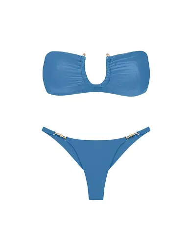ViX by Paula Hermanny Women's Cora Bandeau Bikini Top - Light Blue | Thumbnail 7 ViX by Paula Hermanny Women's Cora Bandeau Bikini Top - Light Blue | Thumbnail 7
